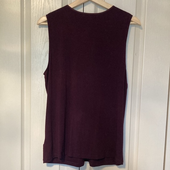 Lauren Ralph Lauren Purple - Aubergine Ruffle Tank Top - Picture 4 of 6